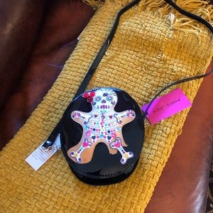 NWT Betsey Johnson Gingerbread Skeleton Crossbody Bag Purse Retails for $98